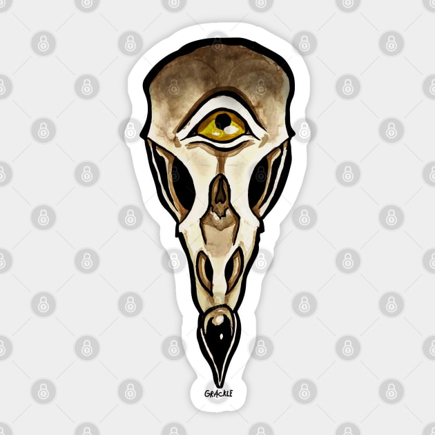 Avian Eyesore Sticker by Jan Grackle